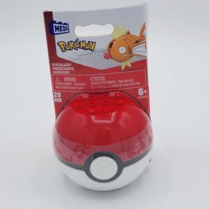 Mega Construx Pokemon MAGIKARP POKEBALL 20 Pieces Age 6+ ~NEW~